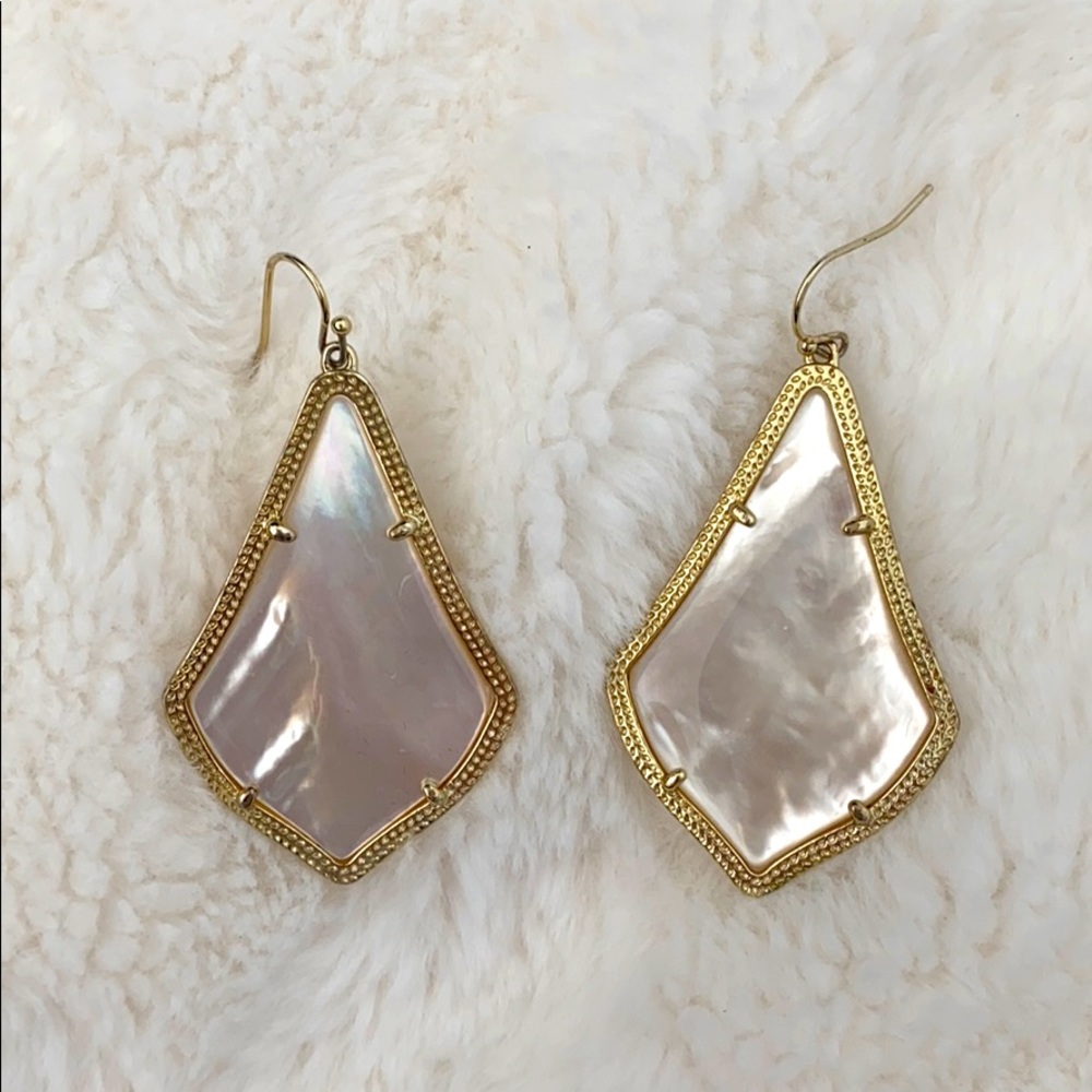 Kendra Scott Ivory MOP + Gold Alexandra Earrings